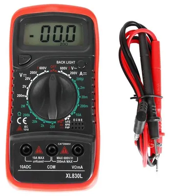 Productafbeelding van Digitale multimeter, voltmeter, ampèremeter, ohmmeter met LCD-display
