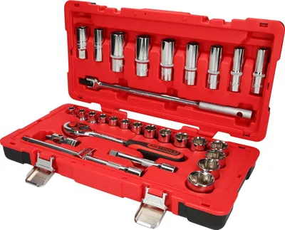 Produktbild von KS Tools 1/2" CHROMEplus Steckschlüssel-Satz, 30-tlg, 958.0630
