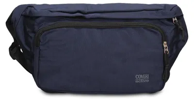 Immagine prodotto di Borsa da uomo Heuptas in ecopelle nera, con tracolla regolabile e tasche con zip