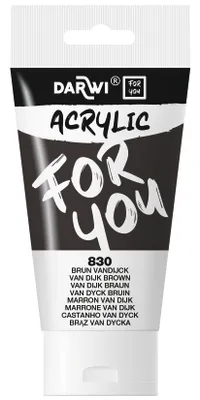 Immagine prodotto di Darwi DFY Vernice acrilica Marrone Vandijck 75 ml 1 pz