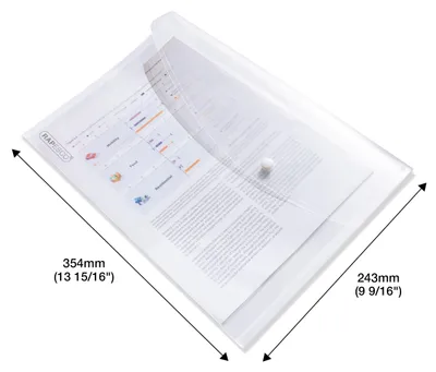 Produktbild von Rapesco 1816 ECO Recycelte Dokumentenmappe mit Druckknopf, A4, 10 Stück