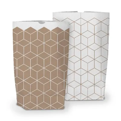 Produktbild von itenga Geschenktüte bedruckt 17x26cm Muster Geometrie