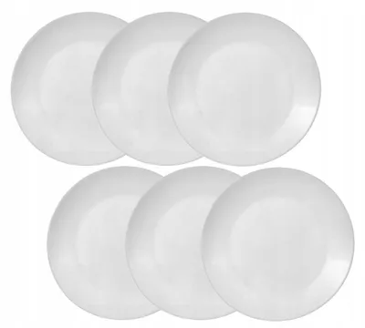 Produktbild von Epewex Weiße Flache Dessertteller Glas 18 cm 6er-Set