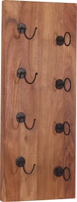 Produktbild von SIT Möbel Wand-Weinregal | für 4 Flaschen | Mangoholz natur | Altmetall antikschwarz | B 33 x T 4 x H 80 cm | 09253-01 | Serie PANAMA