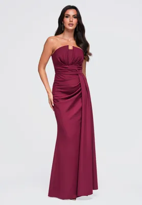 Produktbild von LARICA festliches Kleid mit Gorset und Drapierung LA-OM-DLR338 burgundy S