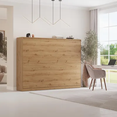 Produktbild von Querbett r Wildeiche 140x200H mit Taschenfedernkernmatratze