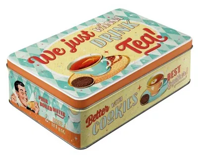 Immagine prodotto di Nostalgic-Art - Lattina piatta - Tè e biscotti insieme