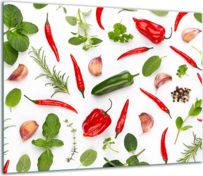 Produktbild von Herdabdeckplatten Glaskeramikkochfeld-Abdeckung Spritzschutz Glas 60x52cm Gewürze