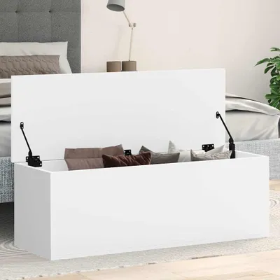 Produktbild von vidaXL Truhe Weiß 102x35x35 cm Holzwerkstoff