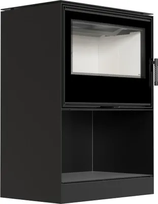 Zdjęcie produktu dla Piec stalowy KARI fi 180 12 kW kominek w zabudowie wnęka na drewno