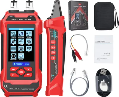 Produktbild von ET636 Multifunktionaler Netzwerkkabeltester, visueller Fehlersucher, optisches Leistungsmessgeraet fuer Kabelmapping, Netzwerklaengenmessung, PoE-Test, Crimptest, NCV-Test mit 3,2-Zoll-HD-Bildschirm