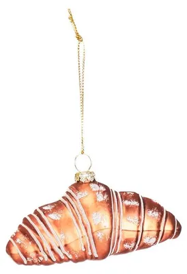Immagine prodotto di Decorazione natalizia a forma di croissant - Vetro - 9,5x5x4,5 cm