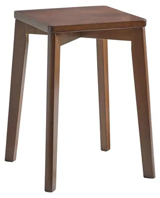 Hocker aus Holz, quadratisch, 33x33x45 cm, braun, 1 Stück