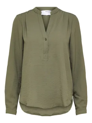 Produktbild von Langarm Bluse V-Neck Tunika Shirt Business Oberteil SLFMIVIA | 34