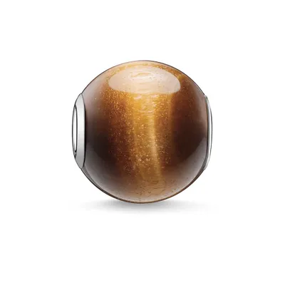Produktbild von Thomas Sabo Damen Bead Tigerauge, Karma Beads, 925 Sterling Silber, K0045-045-2