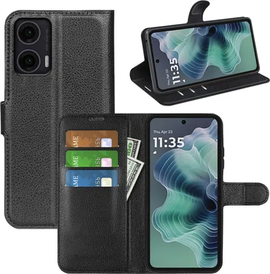 Produktbild von Motorola Moto G35 Handyhülle mit Standfunktion | Etui mit Kartenfächern für zusätzlichen Komfort