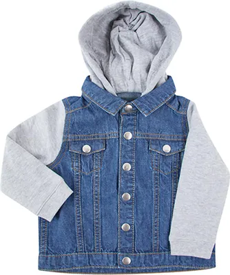 Produktbild von Larkwood Denim Jacket With Fleece Hood And Sleeves