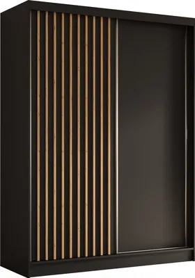 Produktbild von AX LIVING Cabinio Schrank 160 cm Schwebetürenschrank Schwarz/Artisan