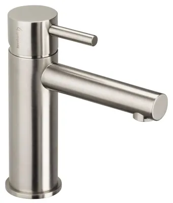 Zdjęcie produktu dla Bateria zlewozmywakowa jednouchwytowa Herzbach DESIGN iX, seria M, ze stali nierdzewnej i korkiem odpływowym