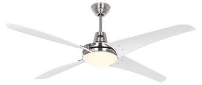 Immagine prodotto di Ventilatore da soffitto con luce e telecomando Mirage Cromo / Bianco 142 cm
