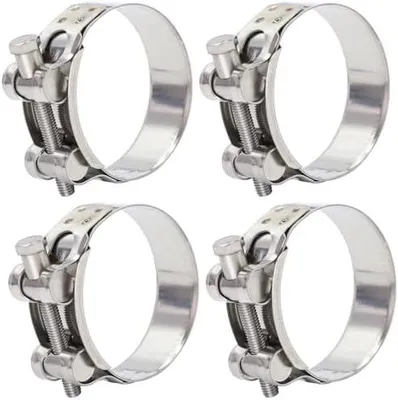 Produktbild von 6 Stück Gelenkbolzenschellen Edelstahl Schlauchschellen Starke Schlauchklemme Spannbereich 36-39mm, Bandbreite 20mm