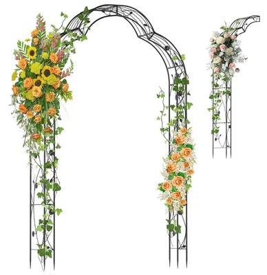 Immagine prodotto di Arco da giardino in metallo con due semiarchi, 150 x 39 x 250 cm