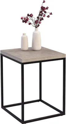 Beistelltisch modern 40x40x52 cm Metall schwarz matt