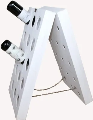 Obrázok produktu pre Casa Padrino dizajnový drevený stojan na víno na 30 fliaš V 69 cm, Š 40 cm - stojan na fľaše vína - stojan na fľaše