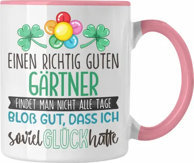 Produktbild von Trendation - Gärtner Tasse Geschenk Dankeschön Bester Landschaftsgärtner Der Welt Dankeschön (Rosa)