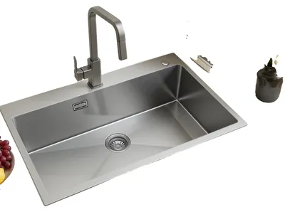 Obrázek produktu pro VEVOR Vestavěná dřezová mísa, jednodílná, 85 x 45 x 19 cm, nerezová kuchyňská mísa ve venkovském stylu, kuchyňská mísa vhodná pro nádobí, karavany, přípravny, prádelny a bary, dřezová mísa s sítkem