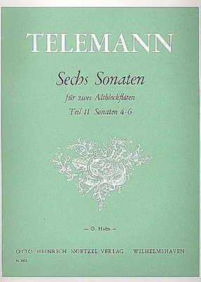Produktbild von 6 Sonaten Band 2 (Nr.4-6)für 2 Altblockflöten