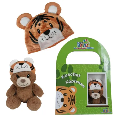 Produktbild von KUSCHELKÖPFCHEN Bär mit Tigermütze