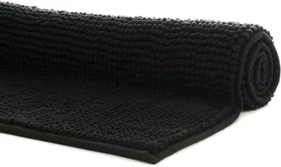 Produktbild von GÖZZE Chenille Badteppich superweicher saugfähiger rutschfester Mikrofaser-Badvorleger Graphit 50 x 70 cm