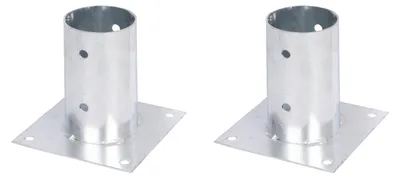 Obrázek produktu pro Alberts 4 x Aufschraubhülse für Rundholzpfosten, Ø141 mm, feuerverzinkt, zum Aufschrauben