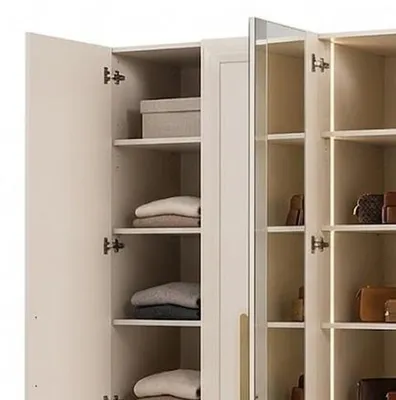 Obrázok produktu pre Kleiderschrank Weiß Modern Stil Schlafzimmer Minimalistisch