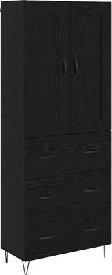 Immagine prodotto di Credenza Rovere Nero 69,5 x 34 x 180 cm Legno multistrato