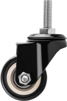 Produktbild von S-POLYTEC 40mm Lenkrolle, Möbelrollen, Transportrollen mit Gewindestift M8, höhenverstellbar mit Bremse (40mm ohne Bremse, 1)