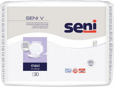 Image de Seni V Maxi - Insert anatomique traversable - 1 paquet de 30 protections