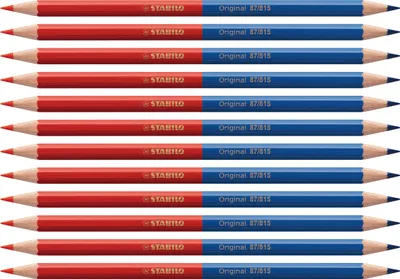 Produktbild von Premium-Buntstift - STABILO Original - 12er Pack - zweifarbig, rot & blau