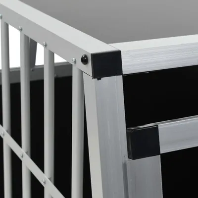 Image de Cage pour chien - Transport pour chien - Cage de transport pour chien - Cage pour chien - Cage de voyage - Aluminium et MDF - Sûre et légère