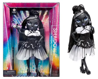 Produktbild von Rainbow High Shadow High Modepuppe – Shanelle Onyx – Schwarzes Haar, 28 cm Modep