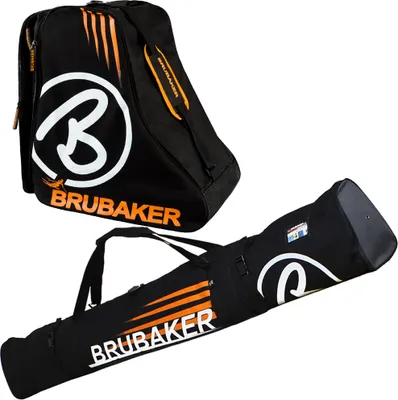 Obrázok produktu pre BRUBAKER Davos Combi Set - Vak na lyže 170 cm a vak na lyžiarske topánky pre 1 pár lyží + palice + topánky - Black Orange