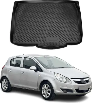 Image de Tapis de coffre pour Opel Corsa D 2006-2014 Caoutchouc TPE noir