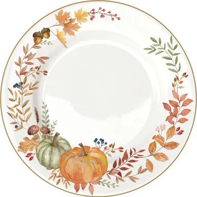Produktbild von Speiseteller HARVEST Herbst D. 26,5cm weiß orange Porzellan Easy Life