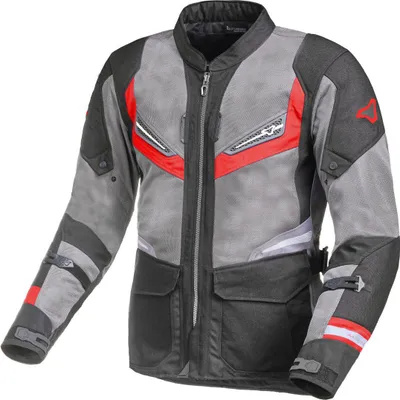 Produktbild von Macna Aerocon Motorrad Textiljacke, grau/schwarz/rot, M