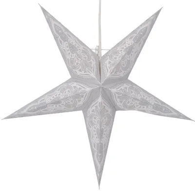 Produktbild von Faltbarer Advents Leucht Papierstern, Weihnachtsstern 40 cm - Mansur Small Natur, Star Fensterdeko