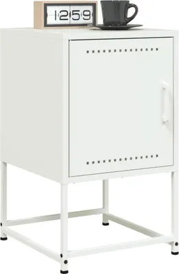 Obrázek produktu pro vidaXL Noční stolky 2 ks. Bílé 36x39x60,5 cm Ocelové