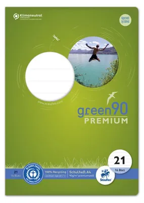 Produktbild von Staufen® Schulheft green Lineatur 21 liniert DIN A4 ohne Rand, 16 Blatt