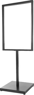 Obrázek produktu pro Stojan na plakáty, robustní konstrukce z kovu, výrazný design, černá barva