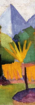 Obrázok produktu pre August Macke art print obrázok - Záhrada pri jazere Thun, detail (91 x 30 cm)